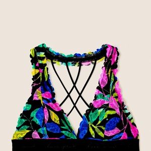 SOLD Victoria’s Secret PINK Tropical lace bralette size M NWT runs small